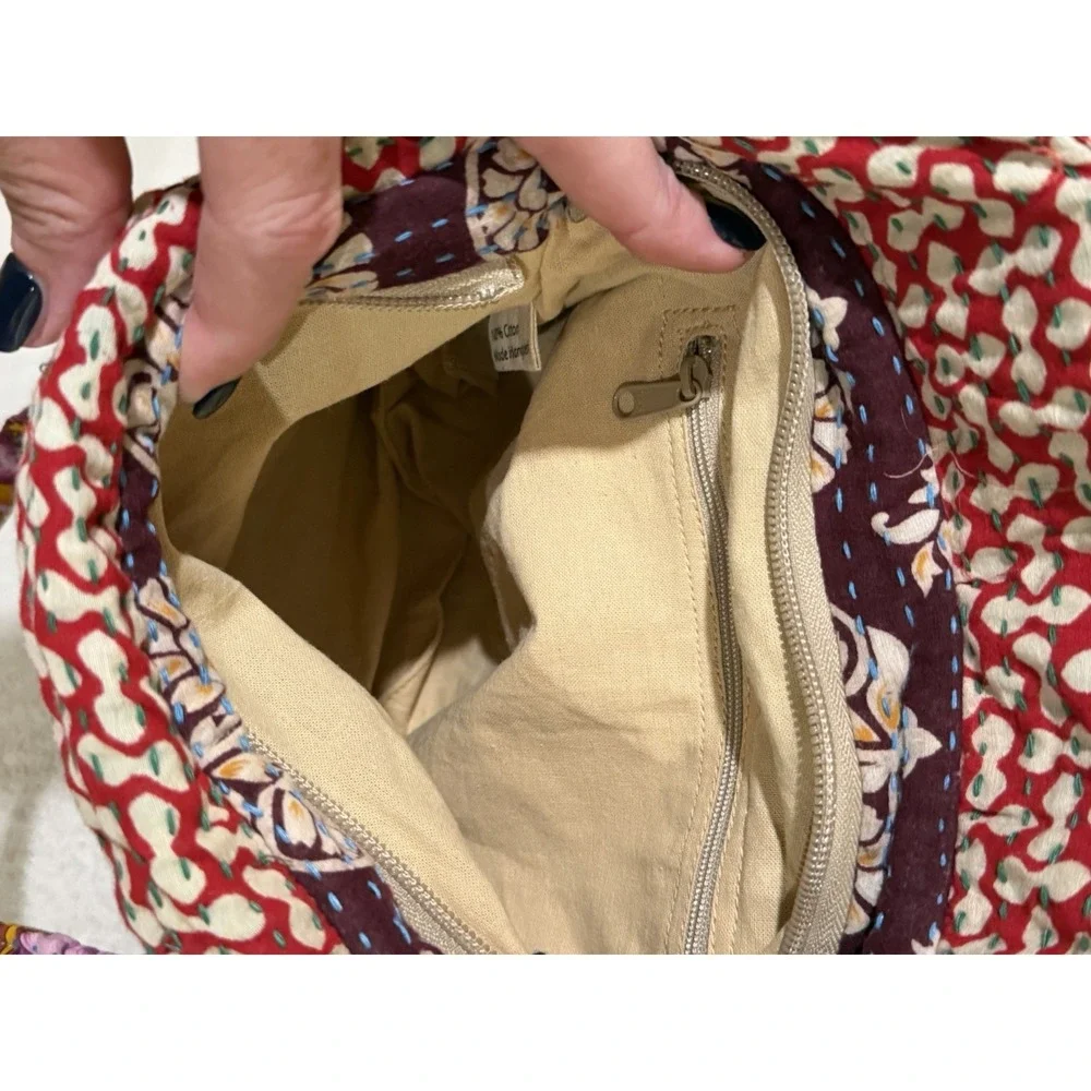 NWT Kantha Stitch‎ Sari Purse Hobo Bag Multicolor Patchwork Boho Artisan